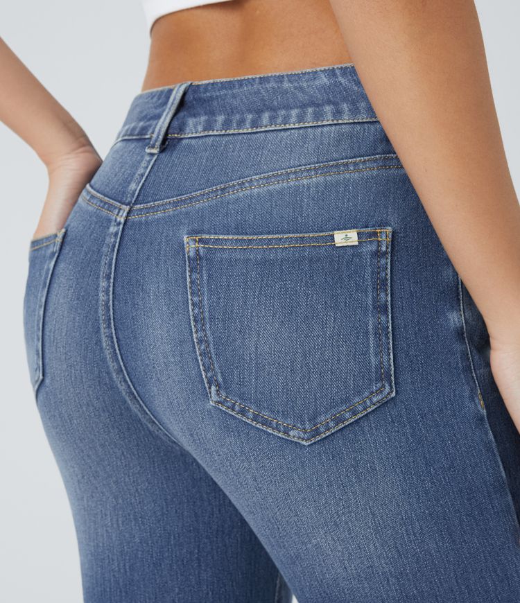 Halara Flex™ Mid Rise Pull On Pockets Casual Skinny Jeans