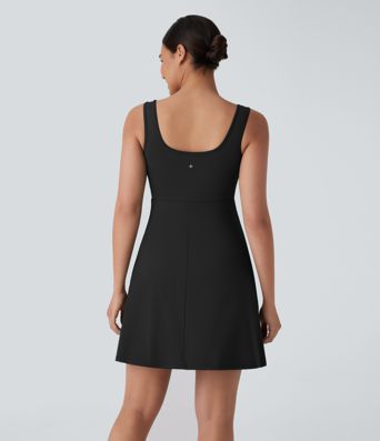 SpeedWave™ Square Neck Pocket Quick Dry Mini Hiking Active Dress