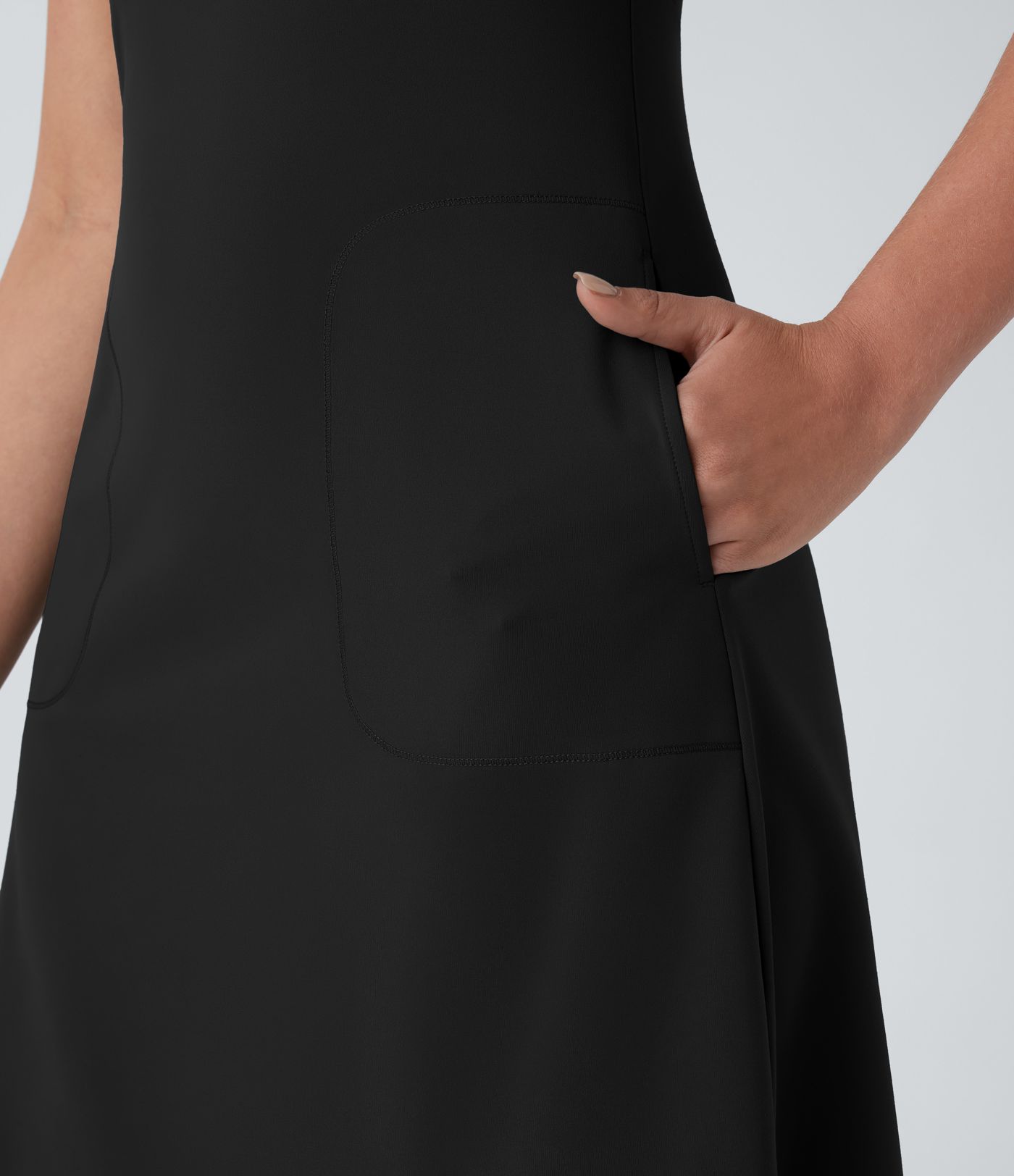 SpeedWave™ Square Neck Pocket Quick Dry Mini Hiking Active Dress