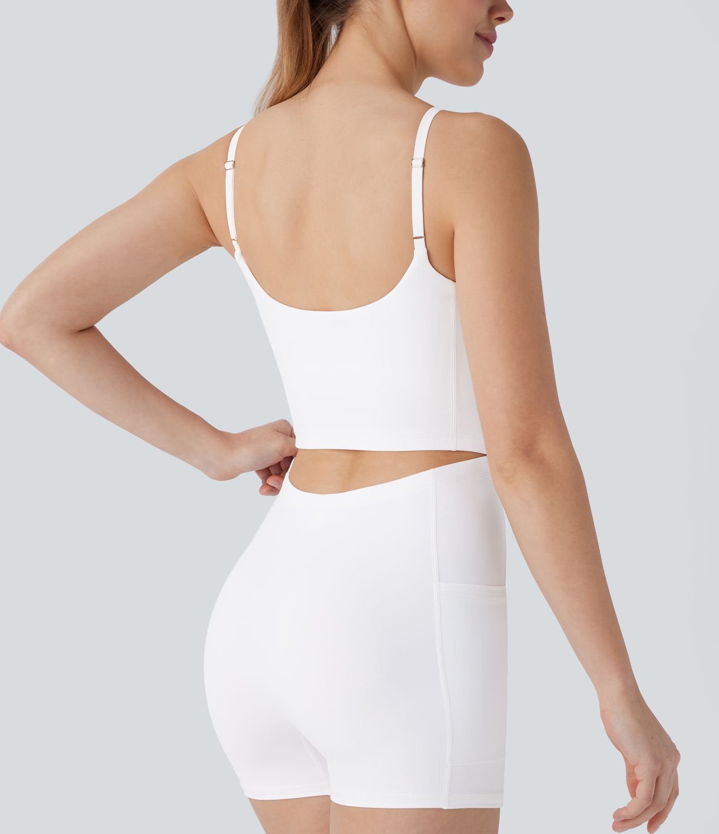 Mini Vestido activo yoga conjunto 2 piezas malla bolsillo lateral sin mangas - Easy Peezy