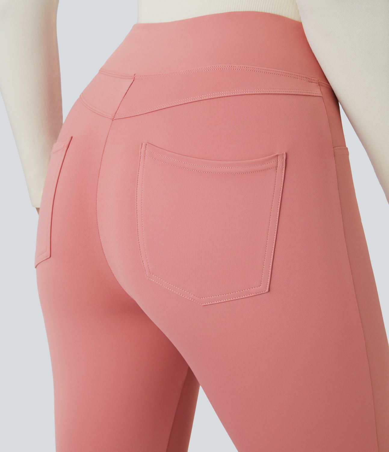 Halara Flex™ high waist decorative button back pocket skinny workwear pants