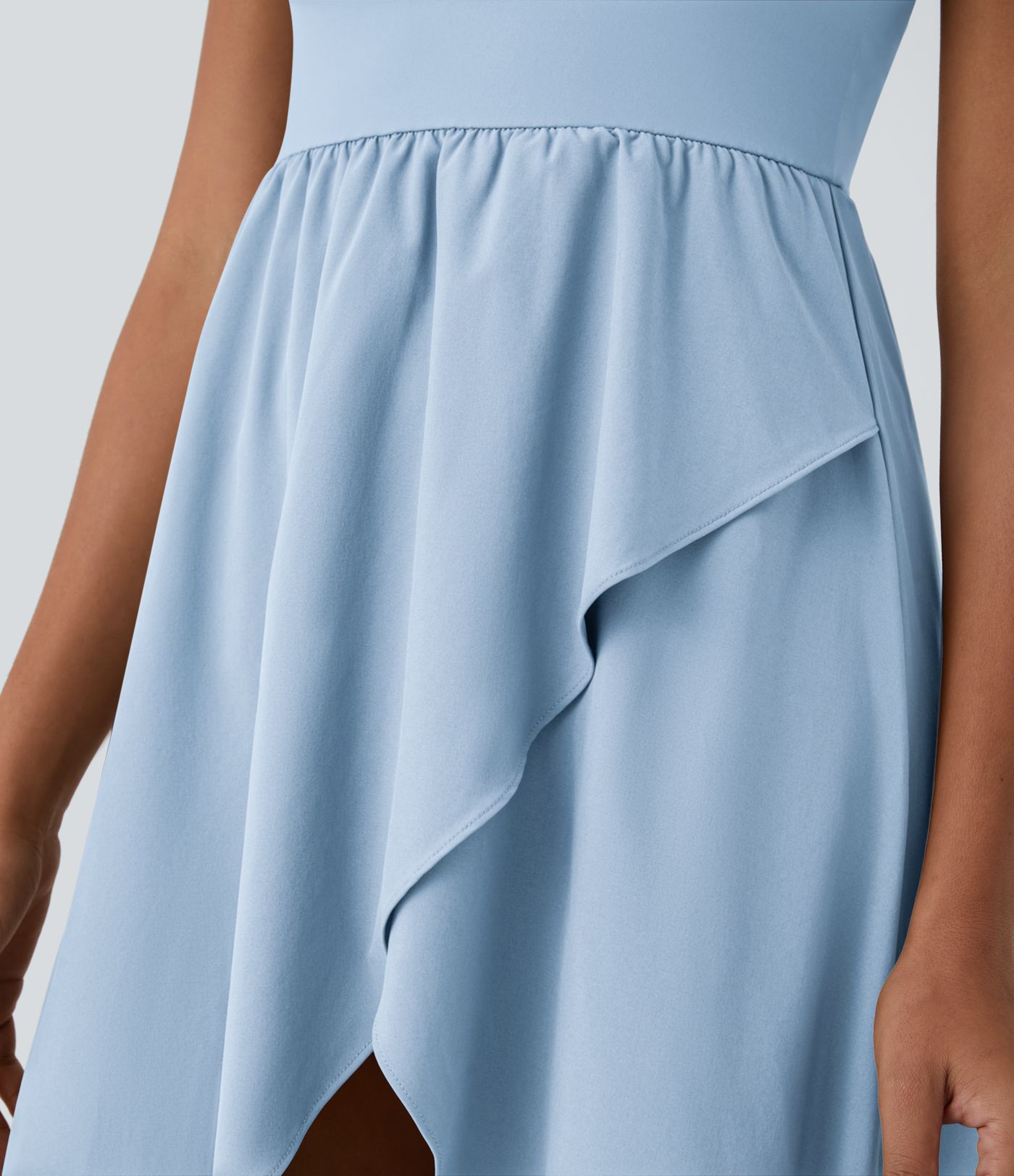 Breezeful™ ハイロー 2ピース ポケット付きフローイーミディ クイックドライ カジュアルドレス