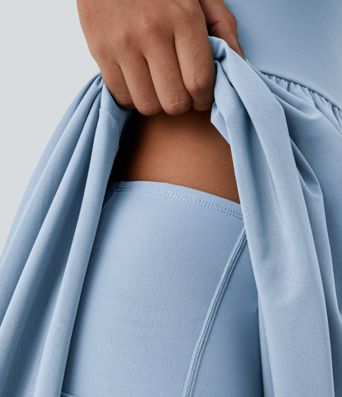 Breezeful™ ハイロー 2ピース ポケット付きフローイーミディ クイックドライ カジュアルドレス