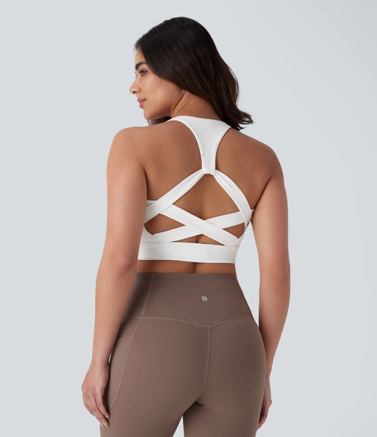 Brassière yoga dos nageur maintien léger D-F