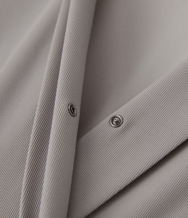 Combinaison de Travail à Jambes Larges, Col V, Boutons Pression, Lien à Nouer et Poches Latérales, en Tissu Gaufré Micro