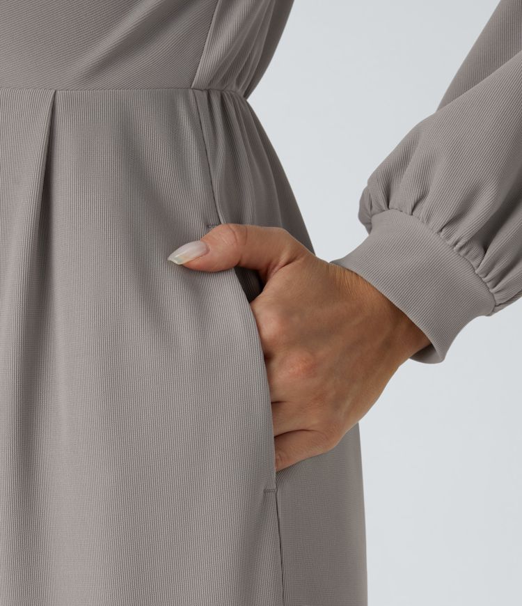 Combinaison de Travail à Jambes Larges, Col V, Boutons Pression, Lien à Nouer et Poches Latérales, en Tissu Gaufré Micro