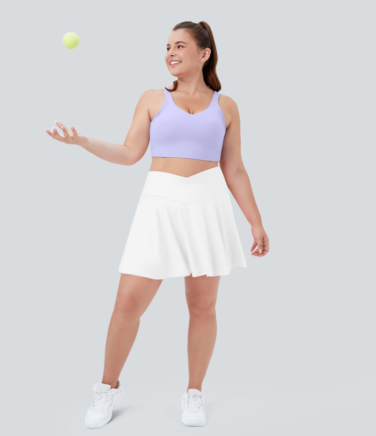 SoftlyZero™ Combinaison de Tennis Aérienne Confortable à Taille Haute Croisée 2-en-1 avec Poches, Grande Taille, Toucher Frais - Protection UV UPF50+ SoftlyZero™ Combinaison de Tennis Aérienne Confortable à Taille Haute Croisée 2-en-1 avec Poches, Grande Taille, Toucher Frais - Protection UV UPF50+