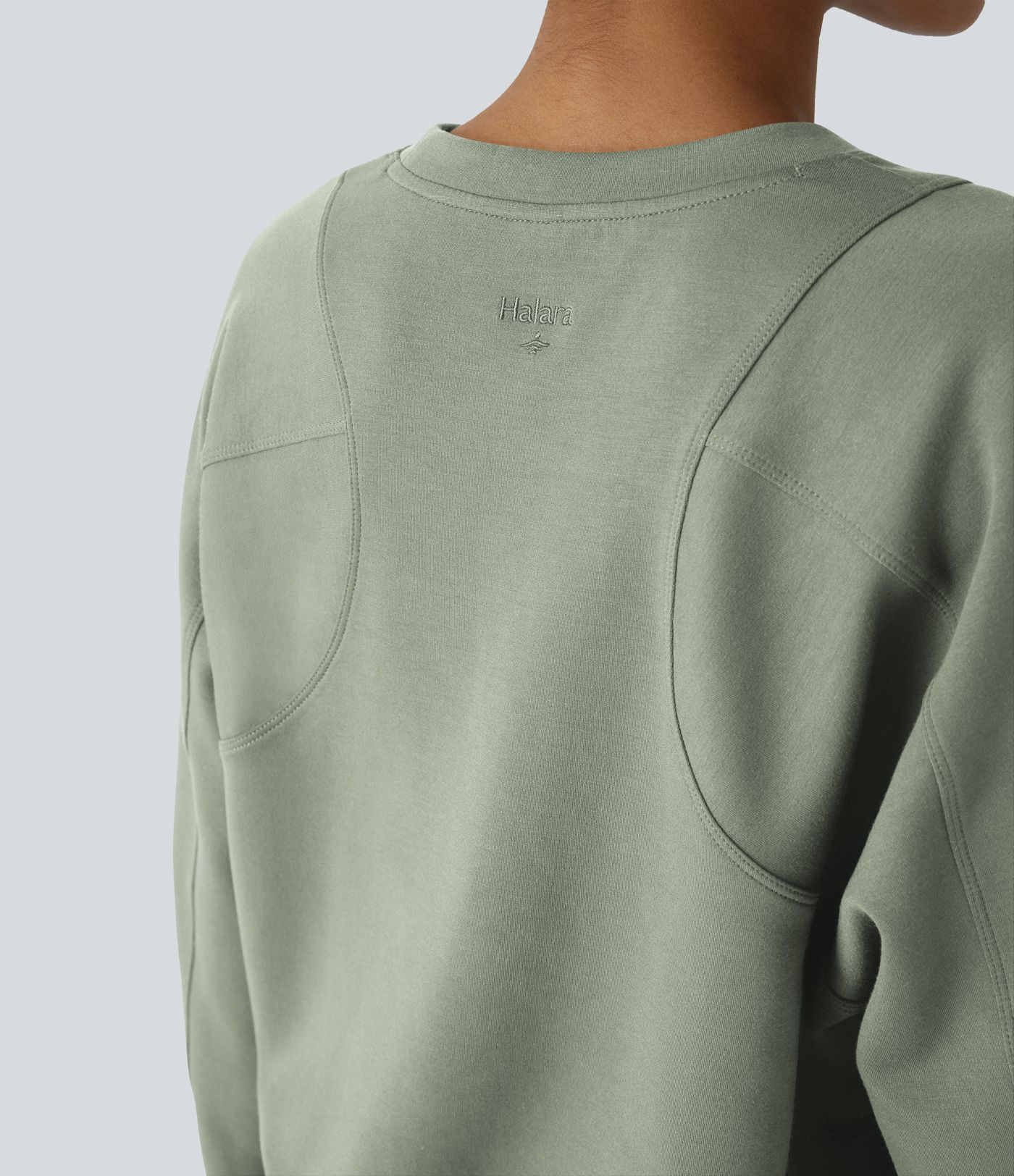 SpacerTek™ Round Neck Raglan Sleeve Solid Casual Sweatshirt