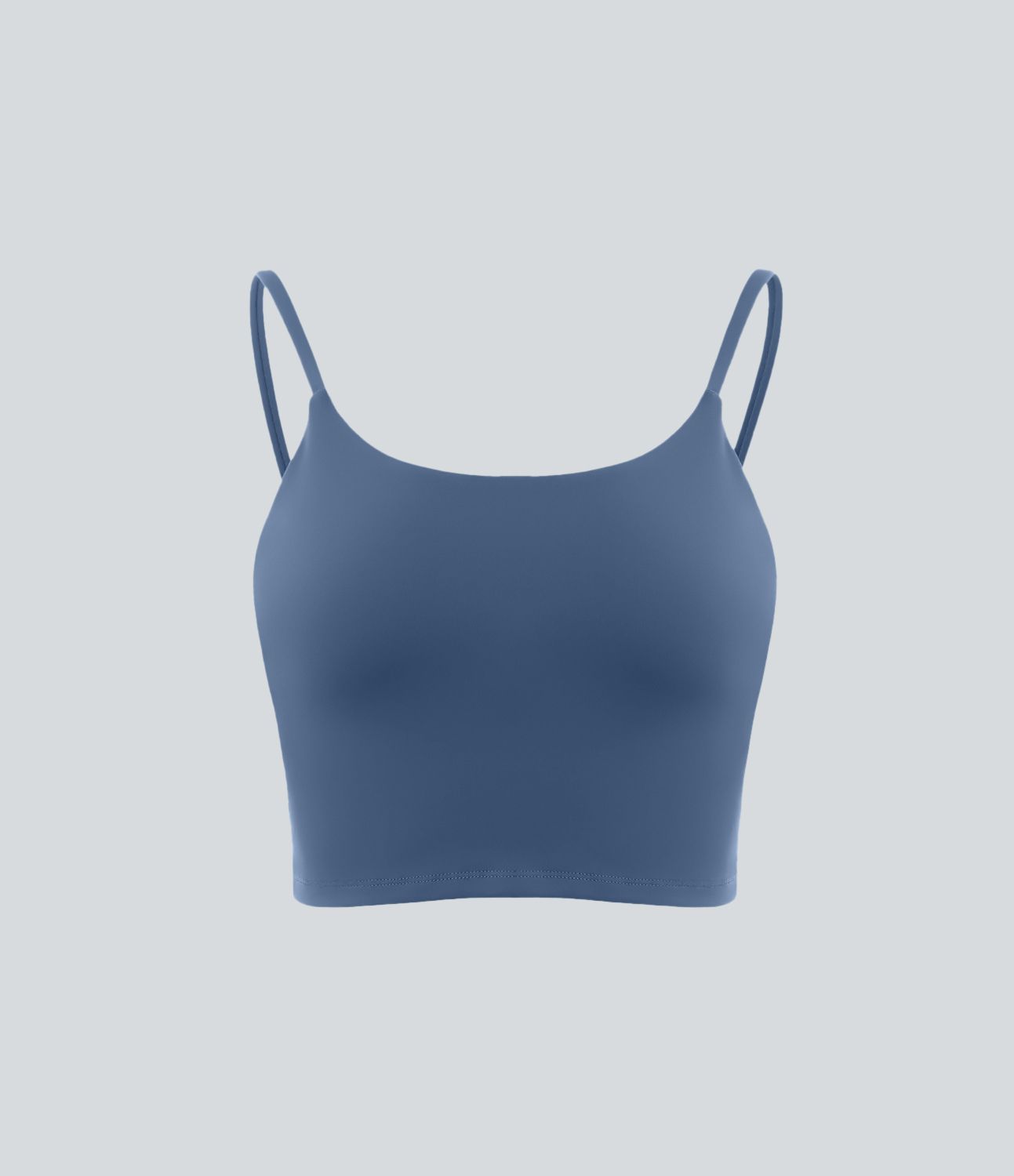 Basic Padded Workout Cropped Low Support Tank Top A-C Cups
