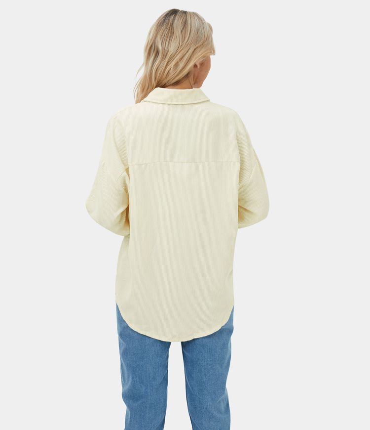 Plain Collared Button Pocket Corduroy Casual Jacket