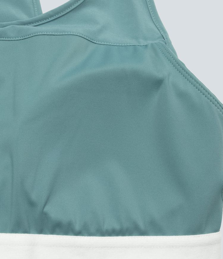 Breezeful™ Backless Racerback Side Pocket High Low Flowy Midi Quick Dry Casual Dress A-C Cups