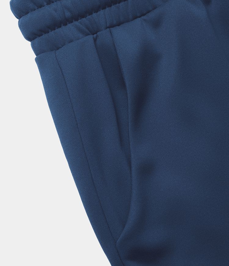 Pantalones deportivos casuales de cintura alta con bolsillos y cordón de algodón