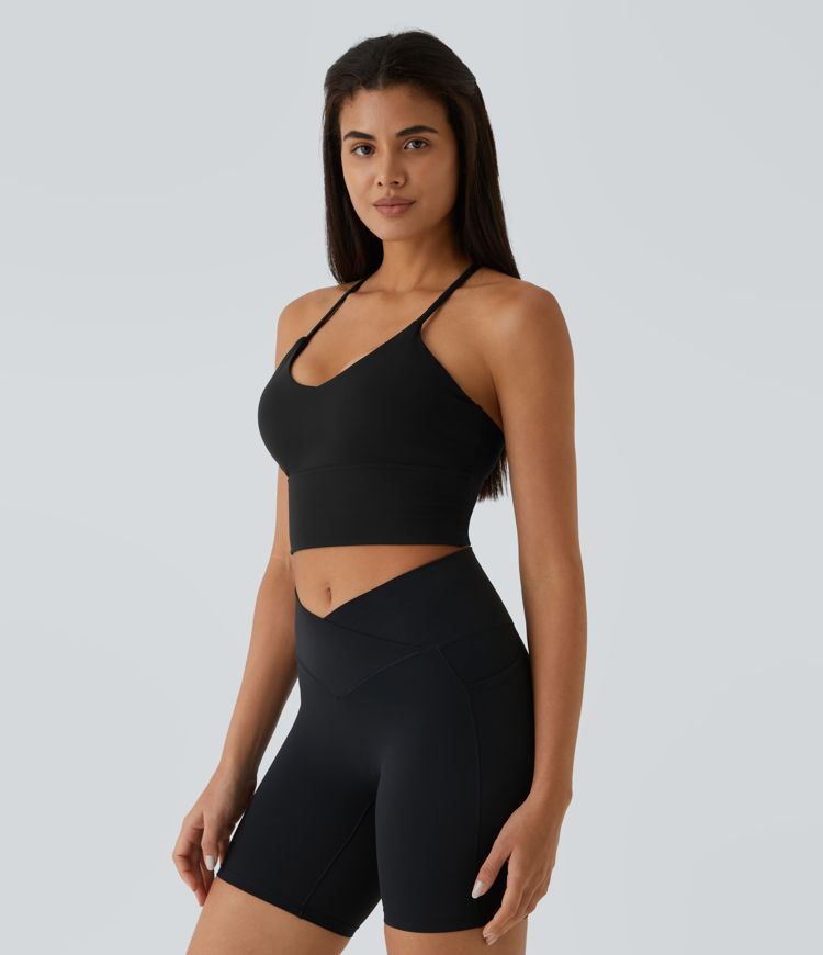 Softlyzero™ Plush Backless Crisscross Cut Out Cropped Tank Top
