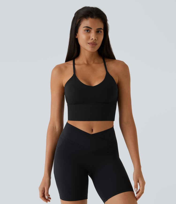 Softlyzero™ Plush Backless Crisscross Cut Out Cropped Tank Top