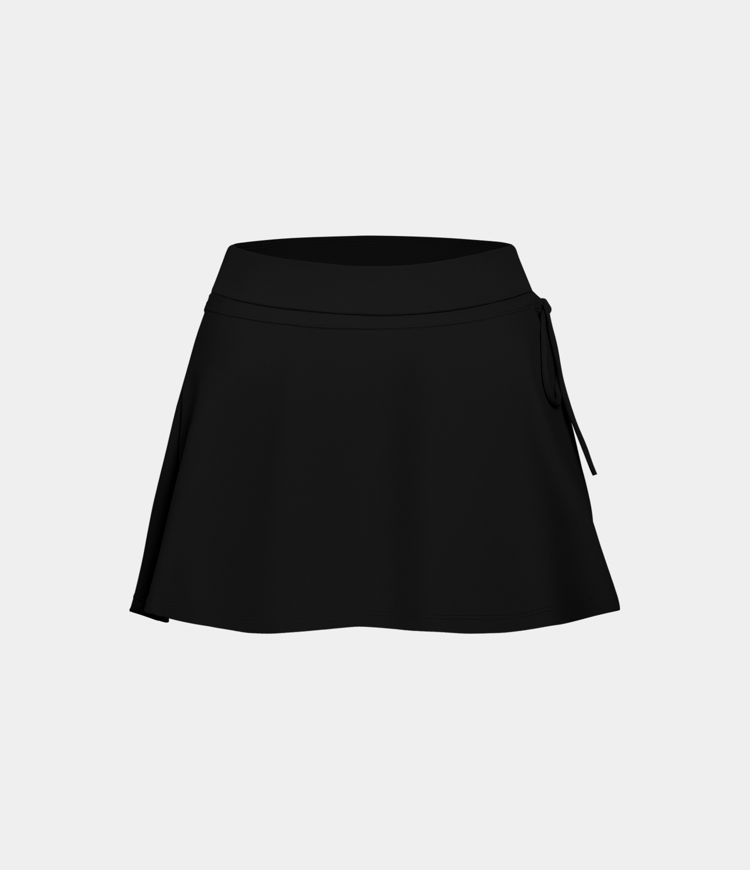 Everyday SoftlyZero™ Airy Mid Rise Tie Side A Line 2-in-1 Pocket Mini Cool Touch Skirt-UPF50+