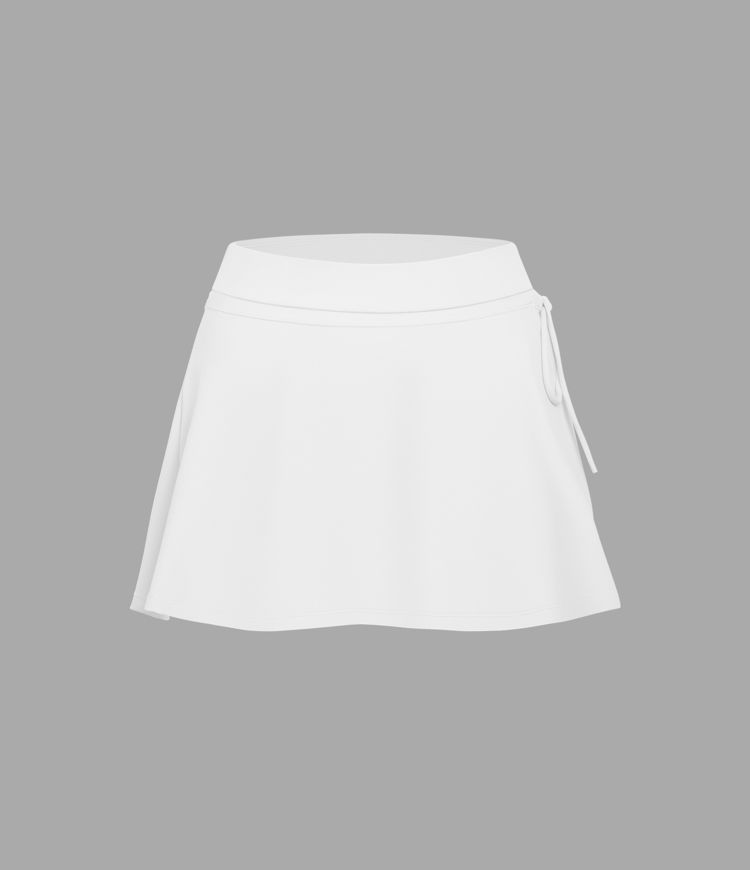 Everyday Softlyzero™ Airy Mid Rise Tie Side A Line 2-in-1 Side Pocket Mini  Tennis Skirt-UPF50+