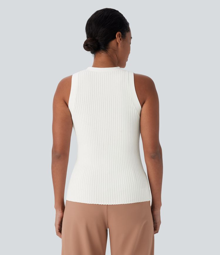 Chaleco cárdigan oficina ajustado cuello V botón parte delantera