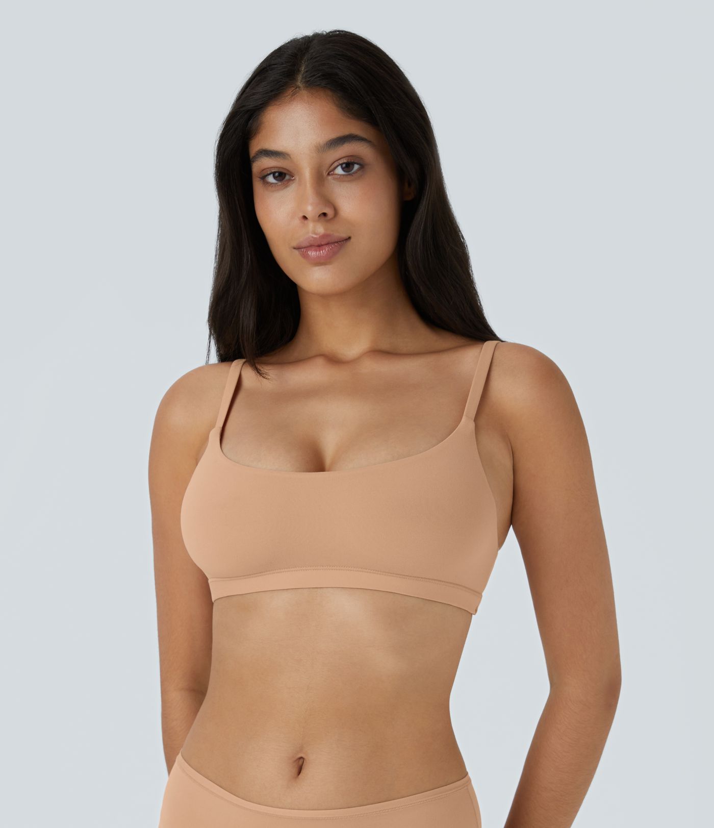 Hi Stretch Skin-Friendly U-Neck Adjustable Strap Backless Homewear Underwear Bra