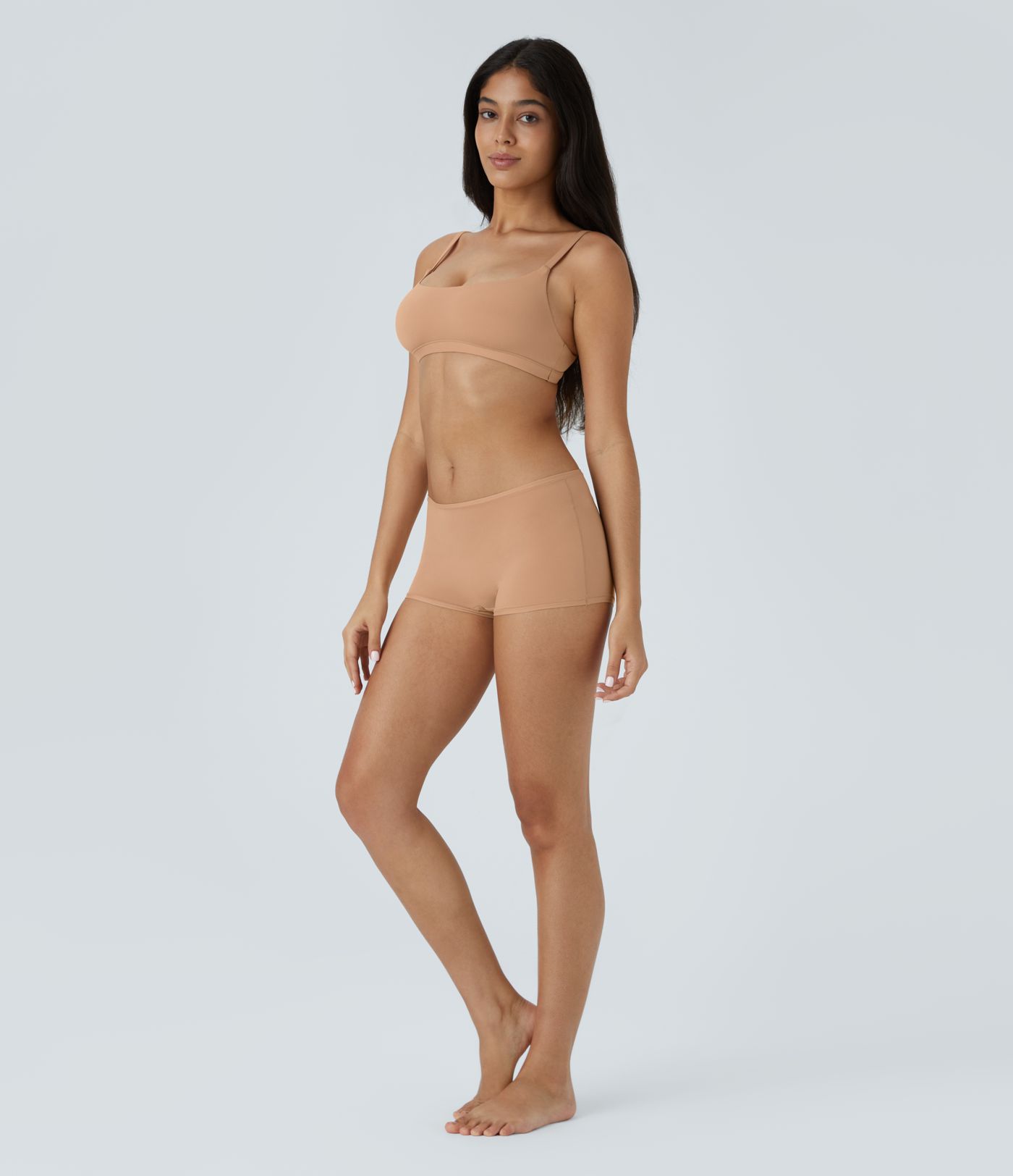 Hi Stretch Skin-Friendly U-Neck Adjustable Strap Backless Homewear Underwear Bra