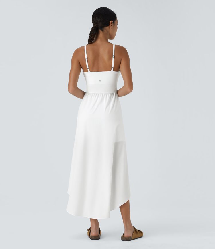 Breezeful™ High Low 2-Piece Pocket Flowy Midi Quick Dry Casual Dress