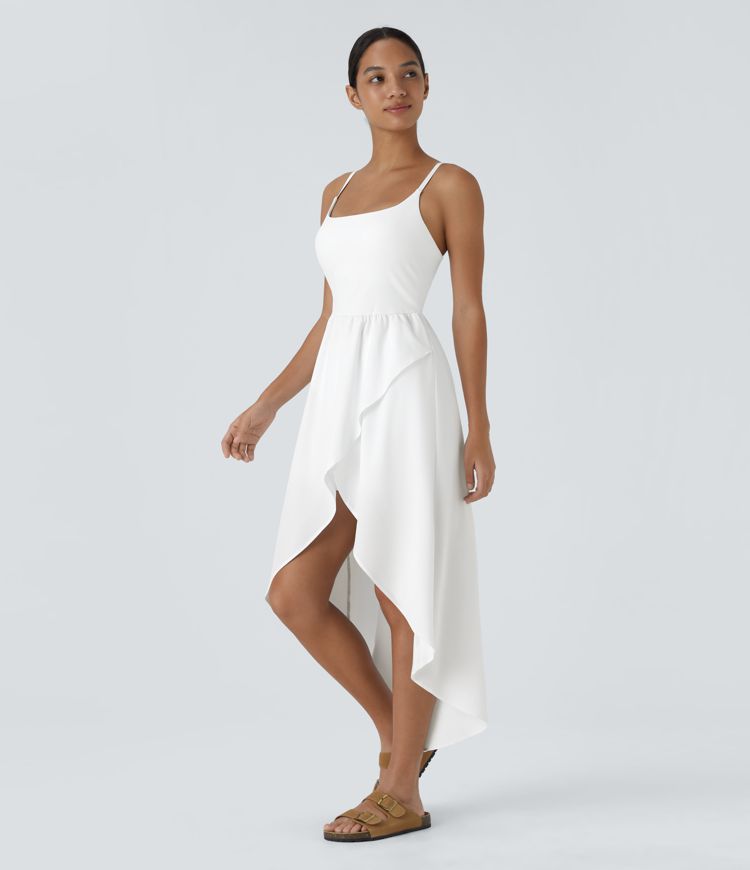 Breezeful™ High Low 2-Piece Pocket Flowy Midi Quick Dry Casual Dress