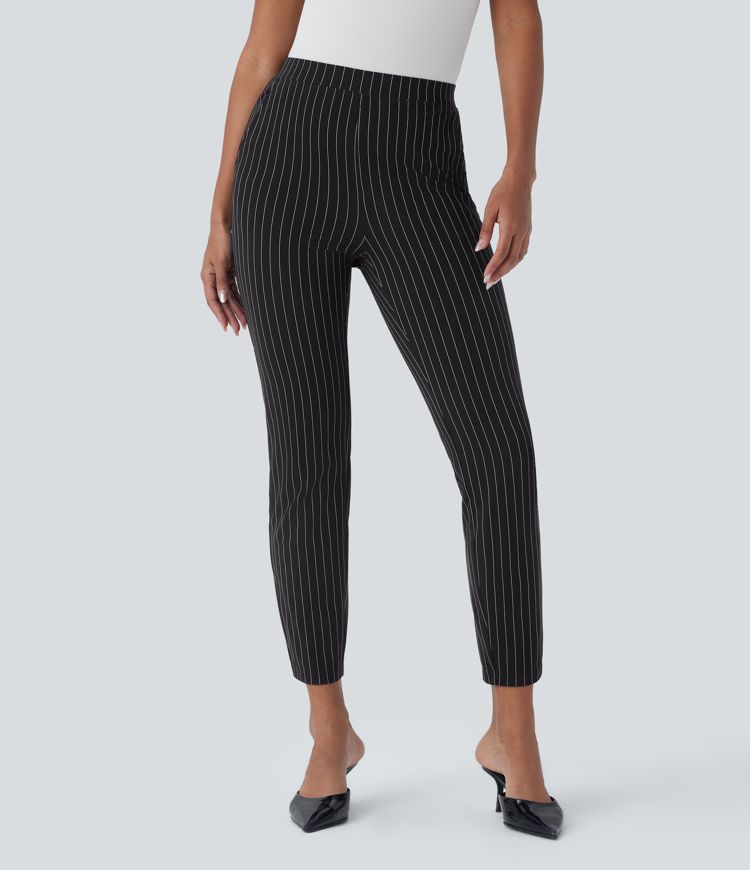 Halara Flex™ High Waisted Pocket Cool Touch Stripe Slim Work Pants