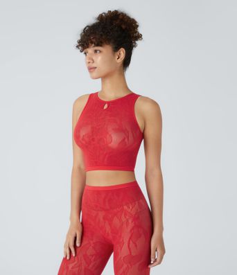 OneForm Seamless Flow Cut Out Cropped Casual Tank Top