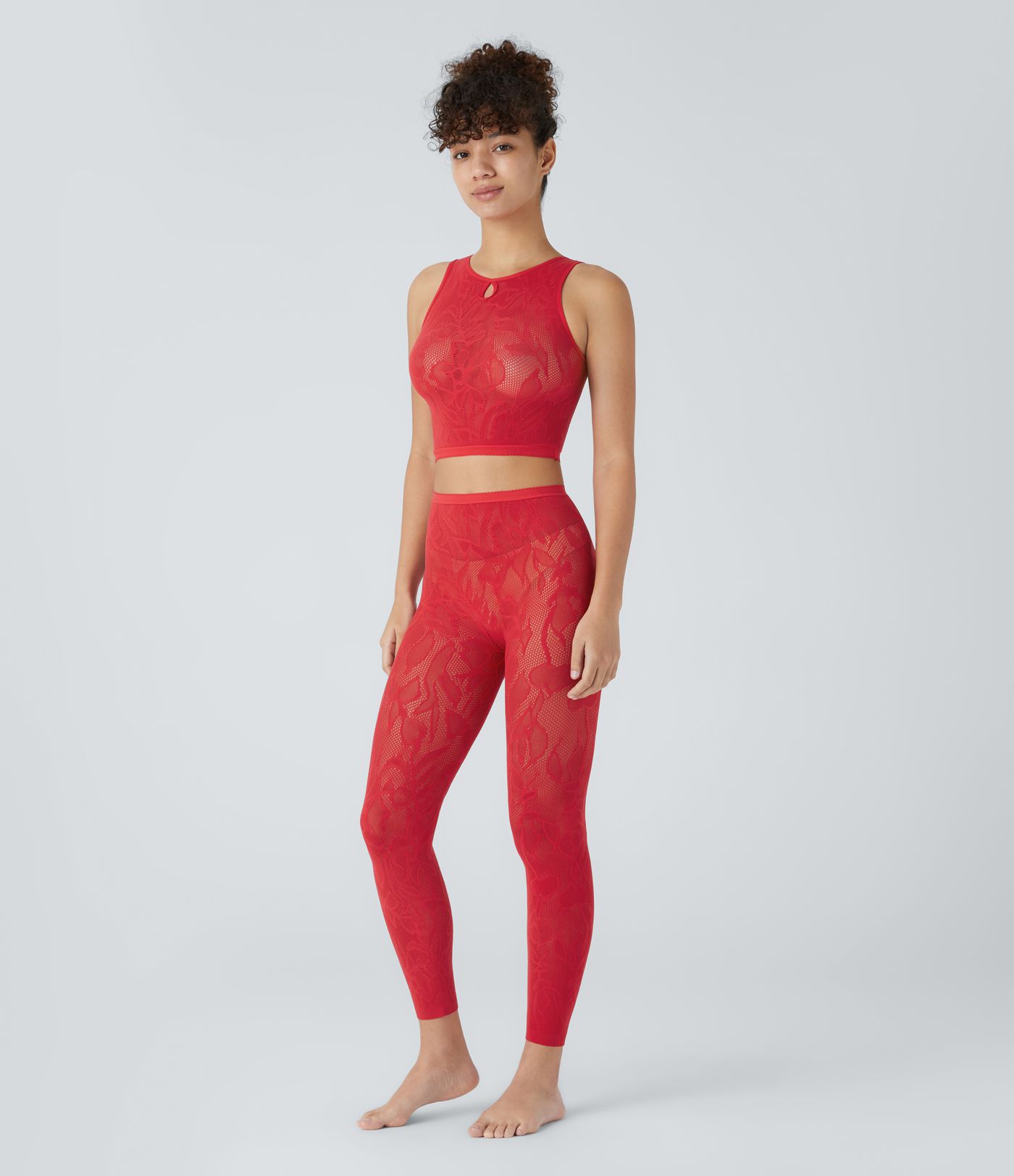 OneForm Seamless Flow Cut Out Cropped Casual Tank Top