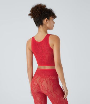 OneForm Seamless Flow Cut Out Cropped Casual Tank Top