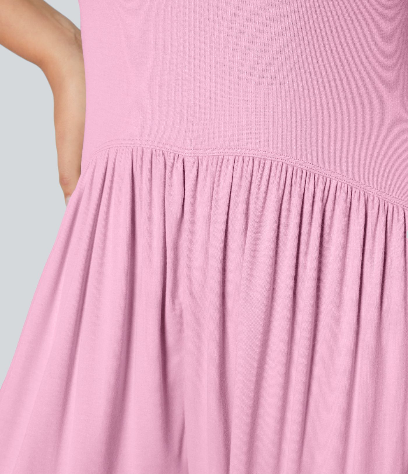 Ribbed Tube Top  Sleeveless Women Casual Jumpsuit with Pocket