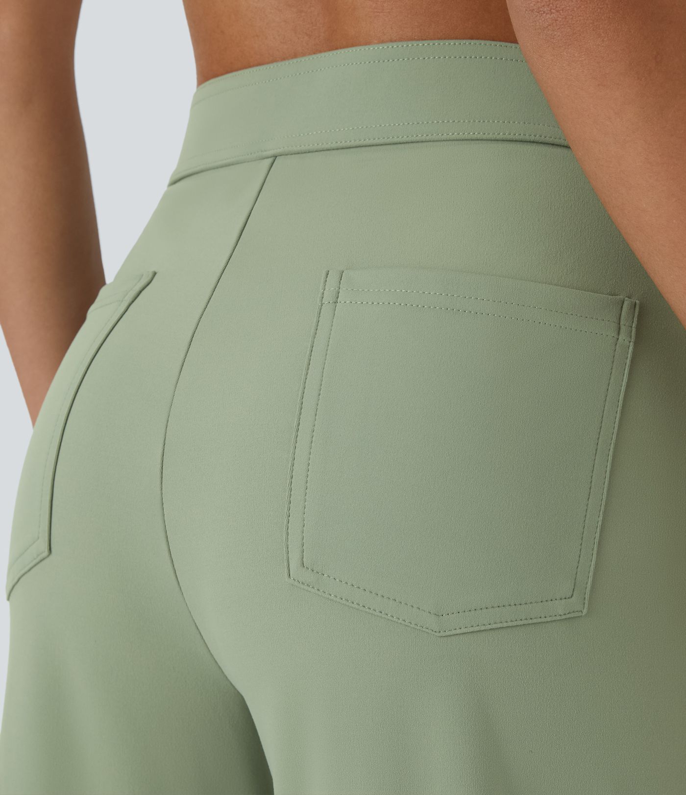 Pantalon taille haute coupe droite DayStretch avec poches