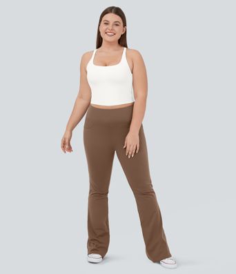 Crisscross Backless Cropped Yoga Plus Size Tank Vest Top