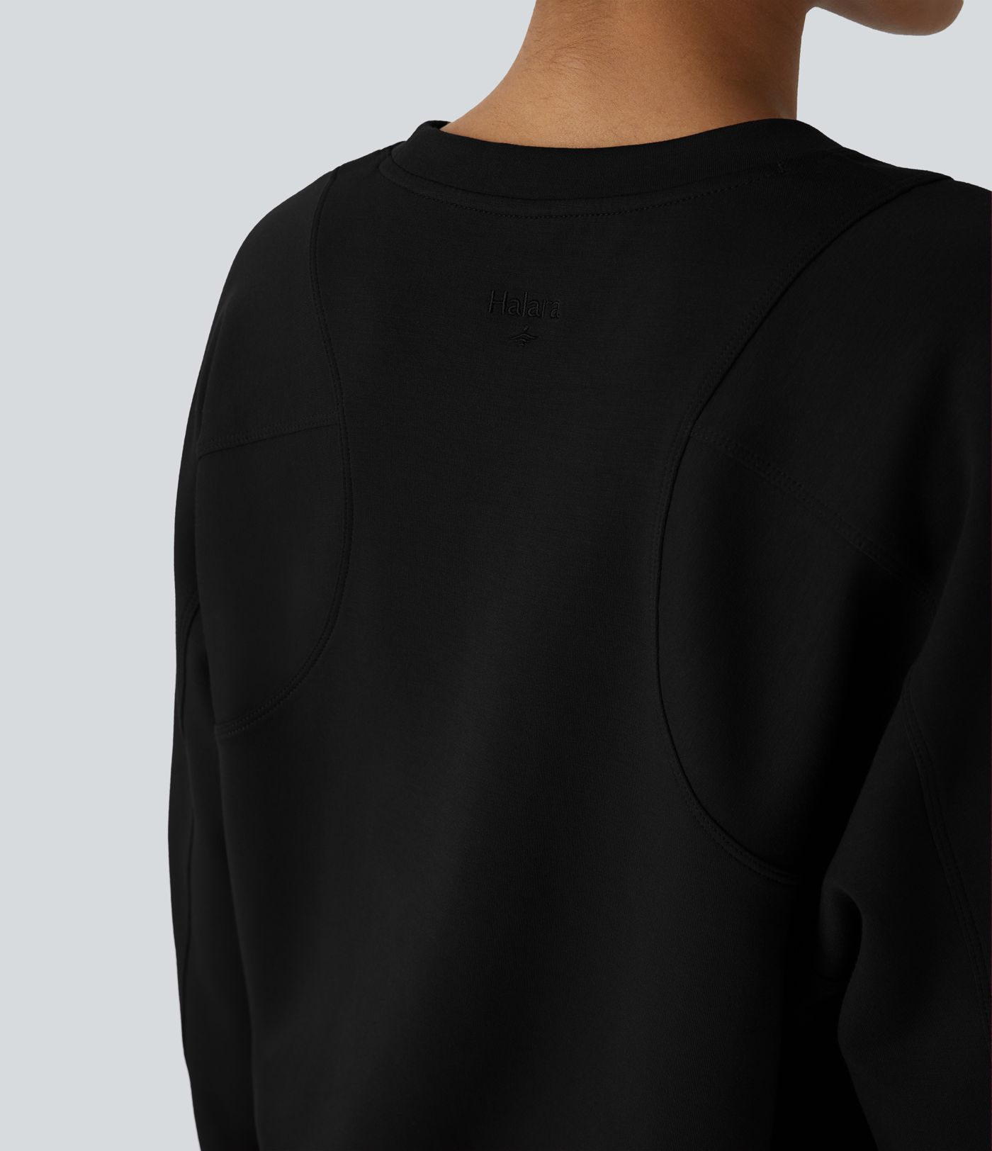 SpacerTek™ Round Neck Raglan Sleeve Solid Casual Sweatshirt