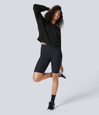 SpacerTek™ Round Neck Raglan Sleeve Solid Casual Sweatshirt