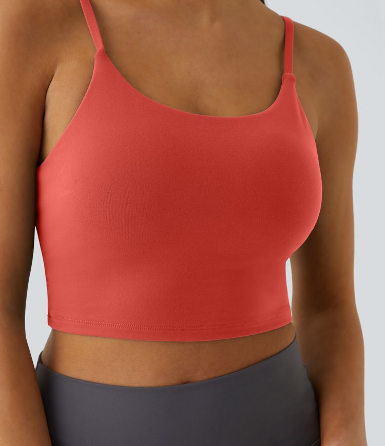Basic Padded Workout Cropped Tank Top