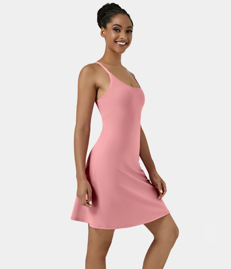 SoftlyZero™ Airy Cut Out 2-in-1 Pocket Cool Touch Longer Active Dress-UPF50+