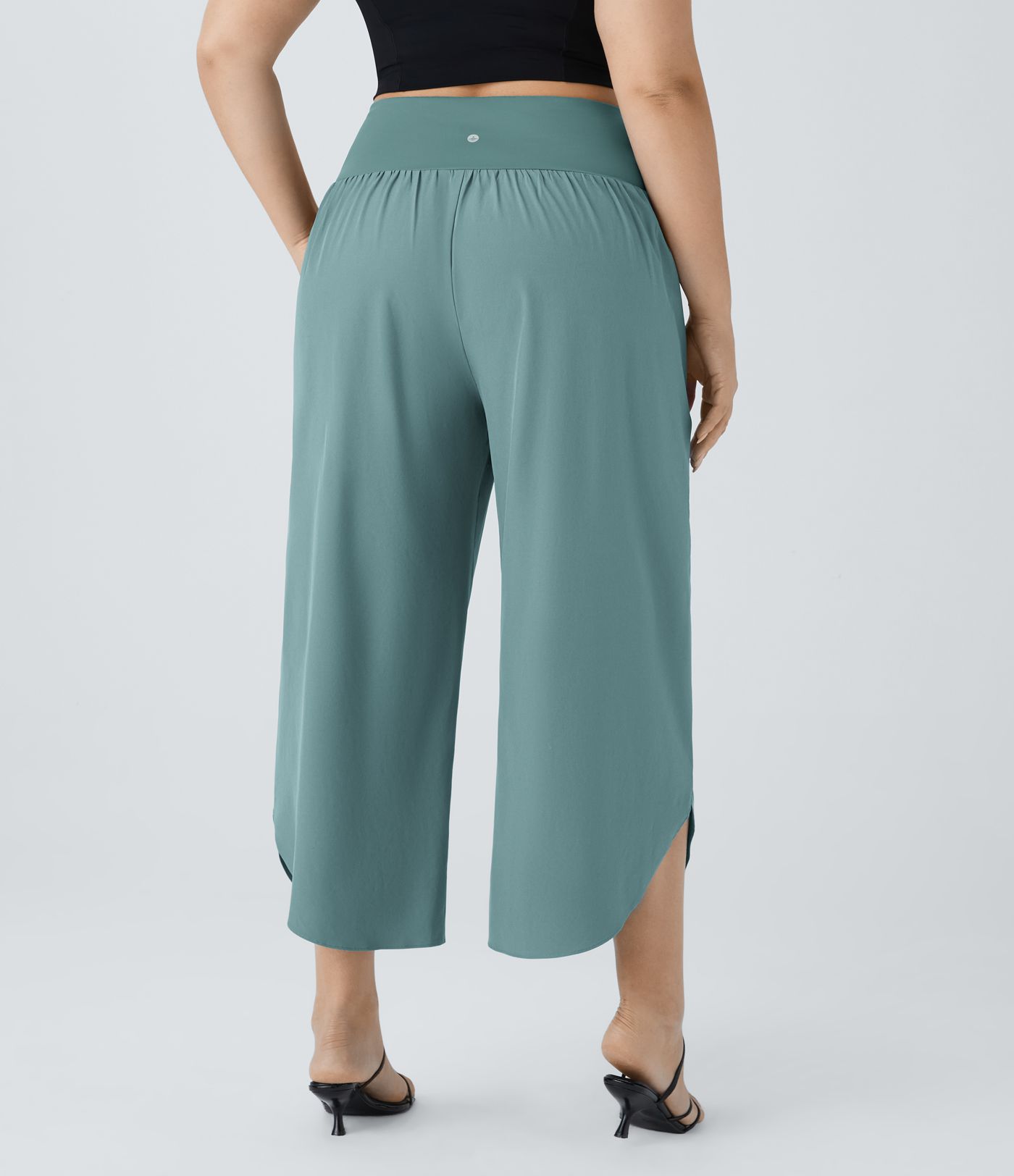 Breezeful™ High Waisted Crossover Pocket Quick Dry Plus Size Pants