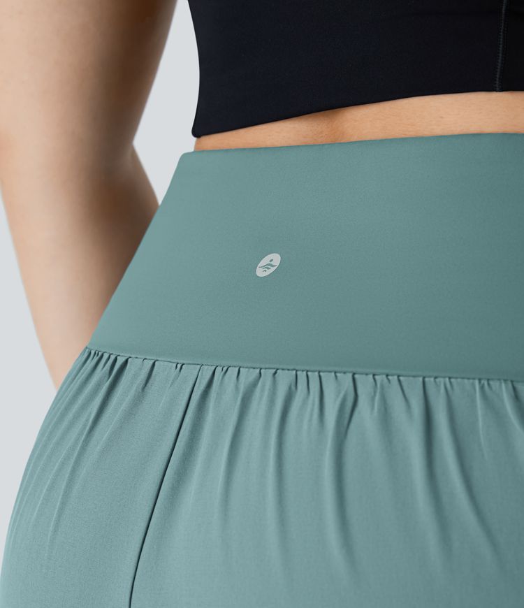 Breezeful™ High Waisted Crossover Pocket Quick Dry Plus Size Pants