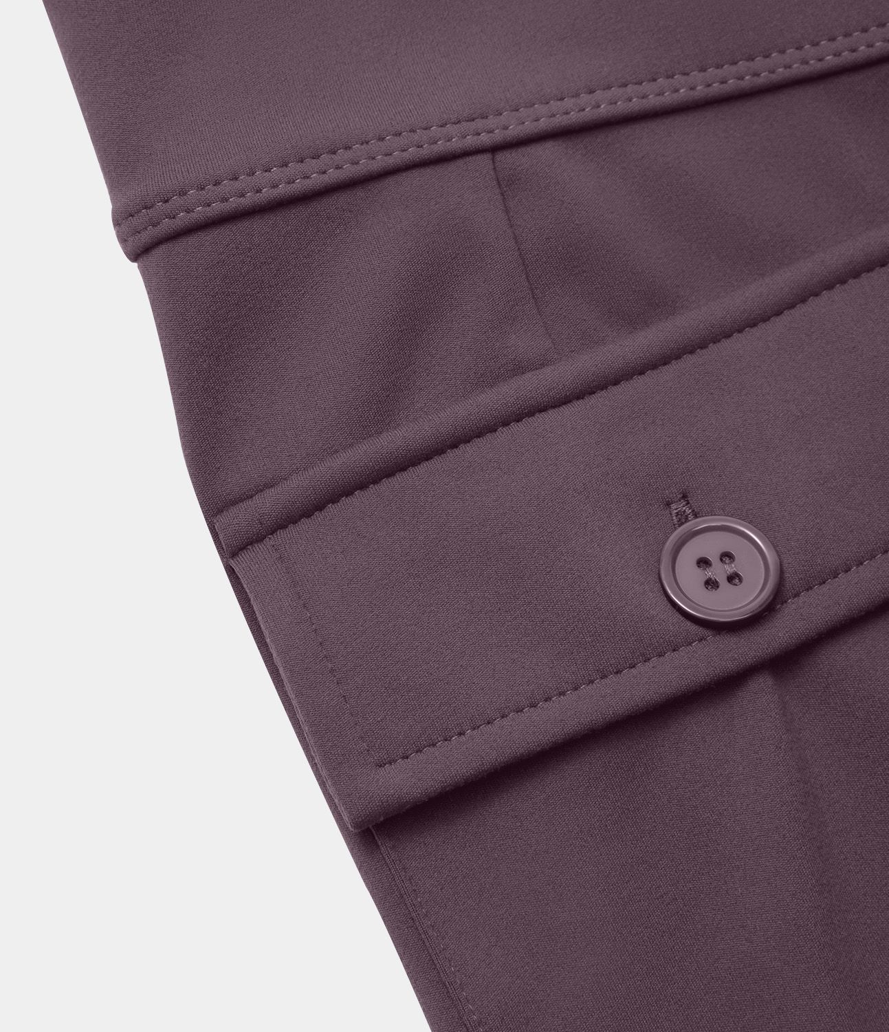 Pantalón cargo acampanado bolsillo solapa lateral botón tiro alto