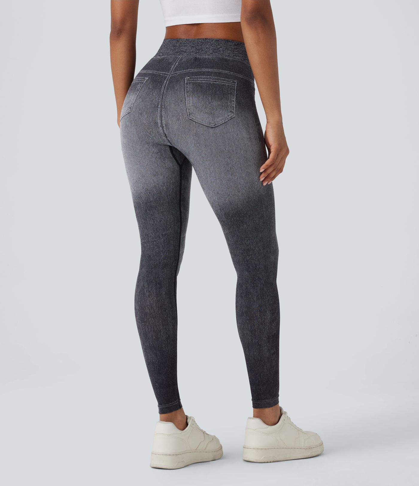 OneForm Seamless Flow High Waisted Denim Like Yoga Leggings