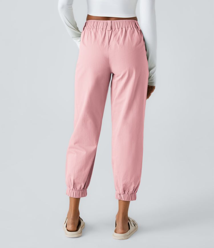 Mid Rise Casual Cotton Joggers with Pockets