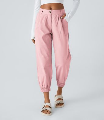Mid Rise Casual Cotton Joggers with Pockets