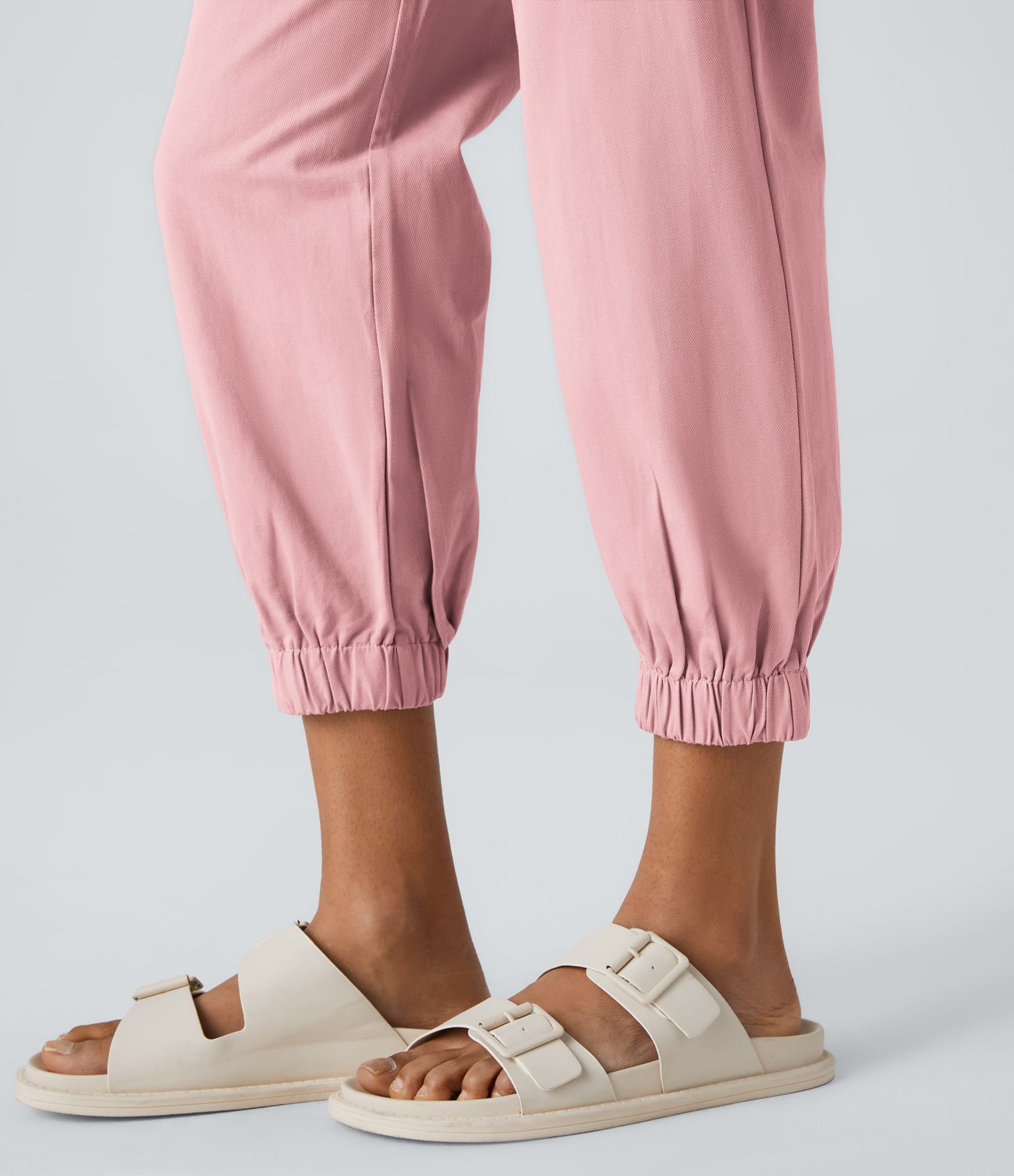 Mid Rise Casual Cotton Joggers with Pockets