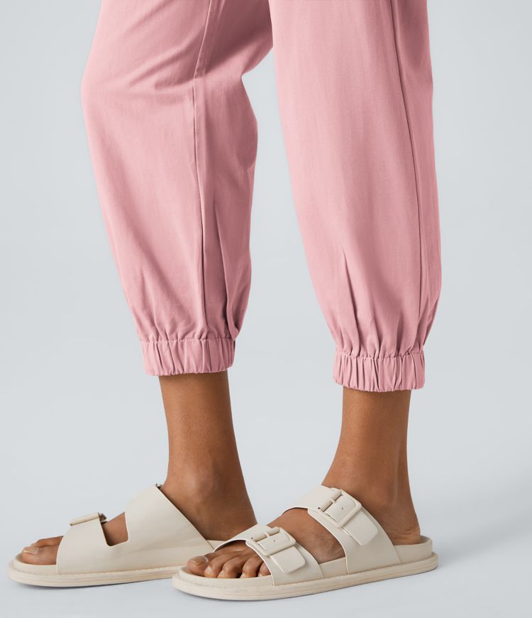 Mid Rise Casual Cotton Joggers with Pockets
