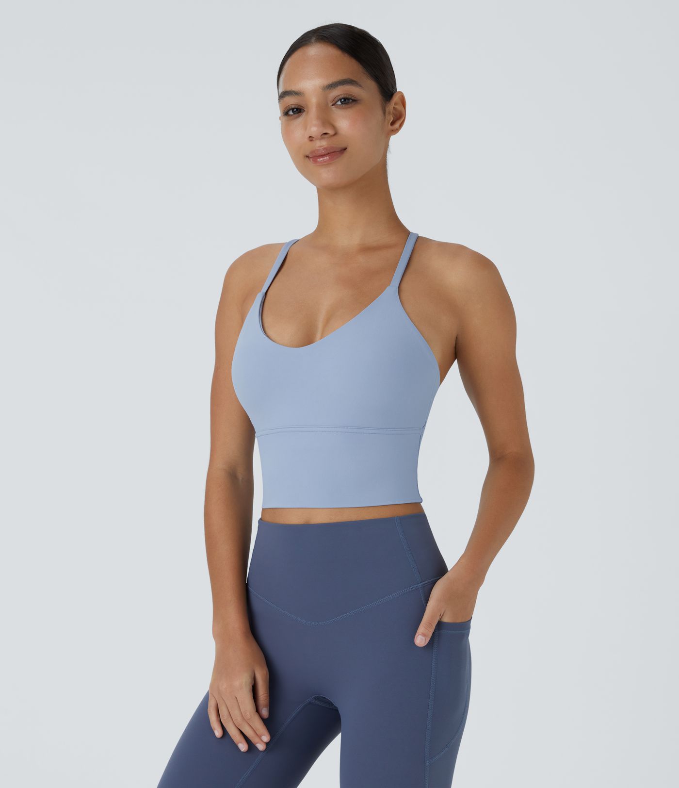 Softlyzero™ Plush Backless Crisscross Cut Out Cropped Tank Vest Top