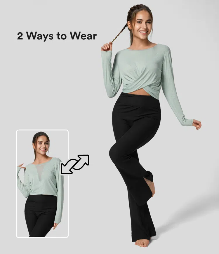 Crossover yoga top best sale