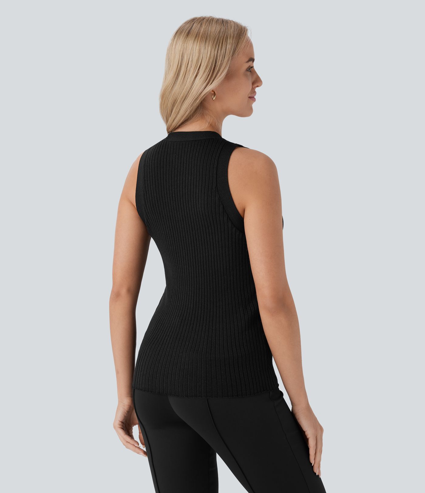 V Neck Front Skinny Work Cardigan Vest