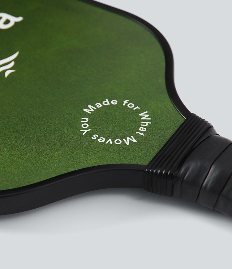 1 set Halara pala de pickleball de fibra de carbono con estampado de eslogan, con funda para pala, sin pelota