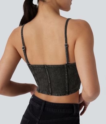 Halara Flex™ Denim Cropped Casual Tank Top