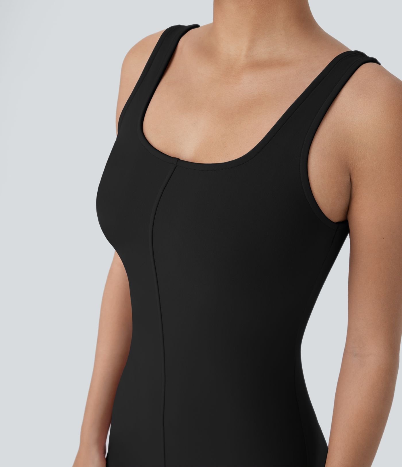 Square Neck Bodycon Mini Dance Tank Dress